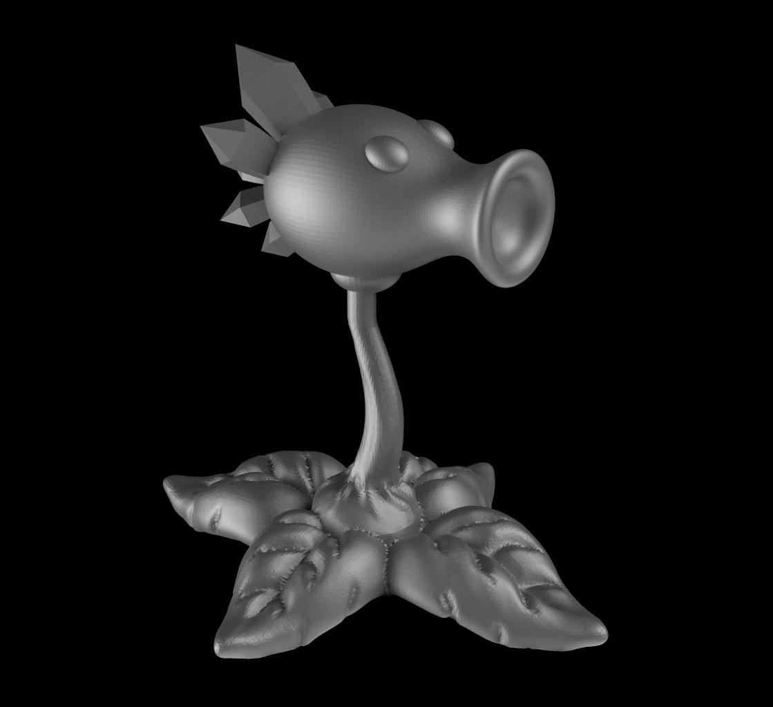 Бесплатная 3D-модель горохострела, первый ракурс