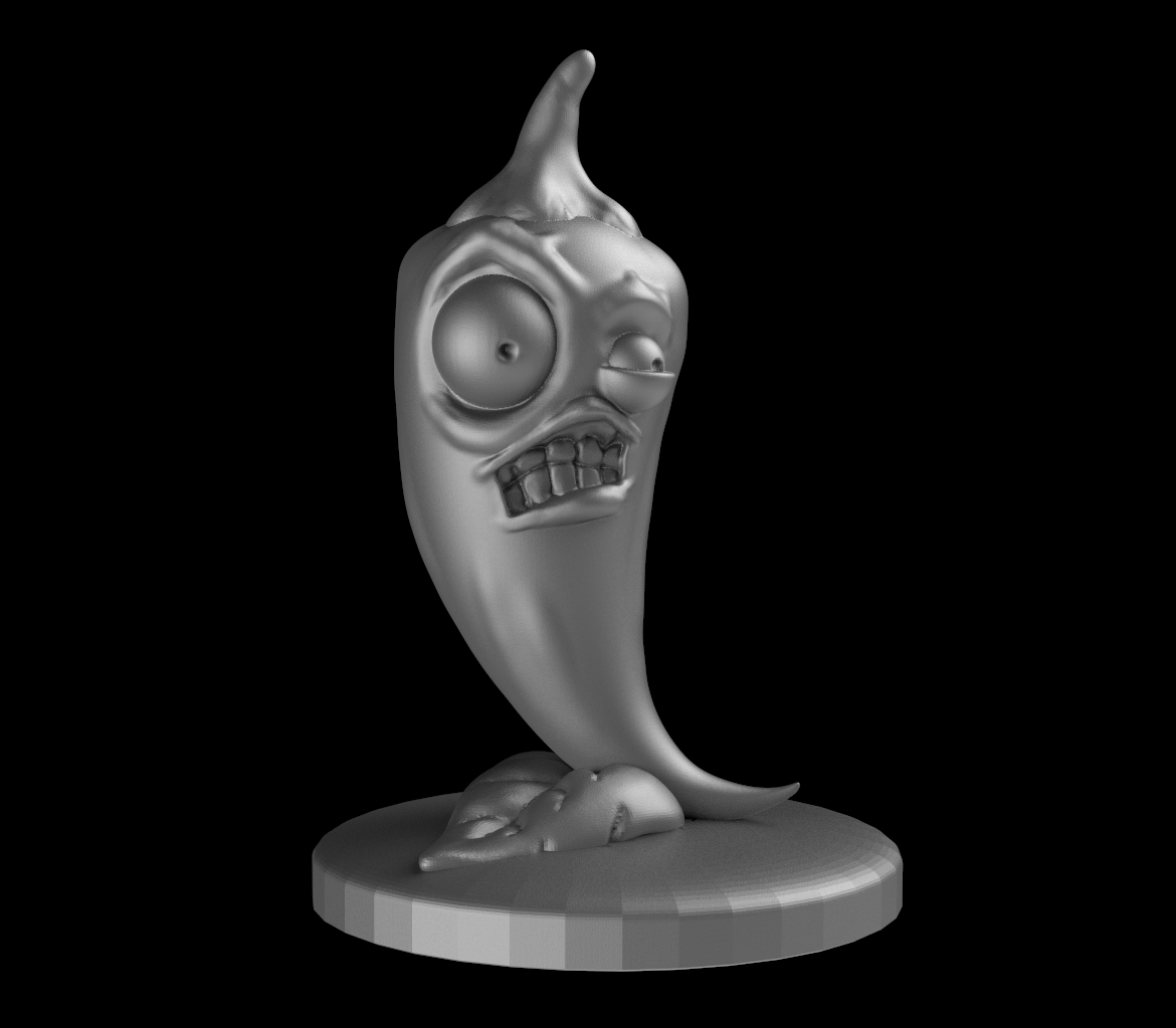 Бесплатная 3D-модель халапеньо, первый ракурс