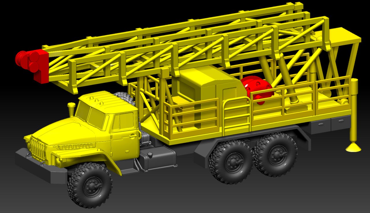 3D-модель автомобиля Урал геологоразведки